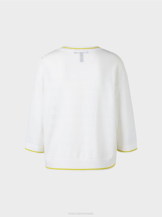 pulover floral \"tricotat in germania\" Marc Cain var usor îmbrăcăminte 4826HH1136