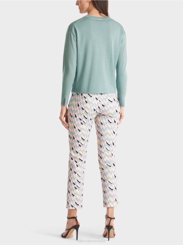 pulover „regândiți împreună”. Marc Cain albastru închis la cer îmbrăcăminte 4826HH1120