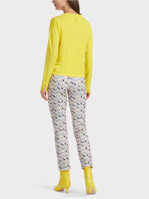 pulover „regândiți împreună”. Marc Cain lămâie moale îmbrăcăminte 4826HH1121