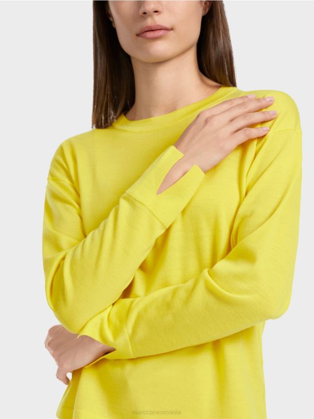 pulover „regândiți împreună”. Marc Cain lămâie moale îmbrăcăminte 4826HH1121