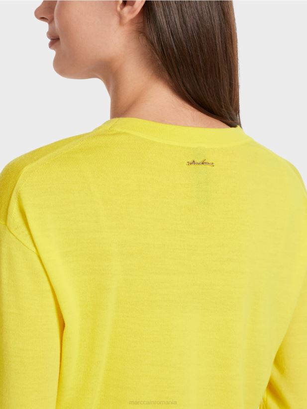 pulover „regândiți împreună”. Marc Cain lămâie moale îmbrăcăminte 4826HH1121