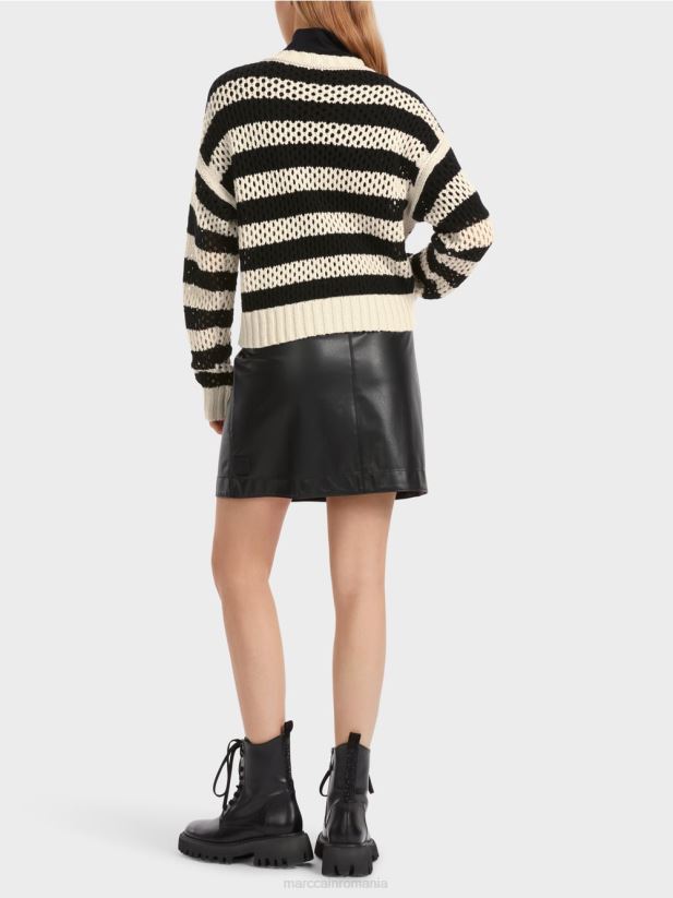 pulover „regândiți împreună”. Marc Cain lapte negru/ migdale îmbrăcăminte 4826HH1055