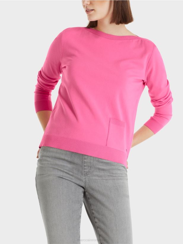 pulover „regândiți împreună”. Marc Cain roz aprins îmbrăcăminte 4826HH1204