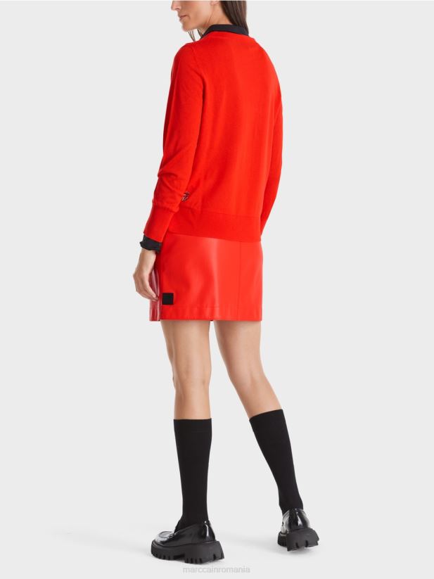 pulover tricotat fin „regândiți împreună”. Marc Cain campari îmbrăcăminte 4826HH1056