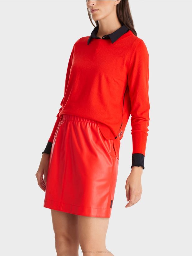 pulover tricotat fin „regândiți împreună”. Marc Cain campari îmbrăcăminte 4826HH1056