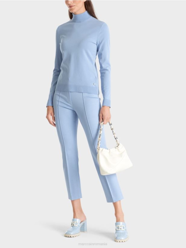 pulover tricotat fin „regândiți împreună”. Marc Cain cer întunecat de vară îmbrăcăminte 4826HH1074