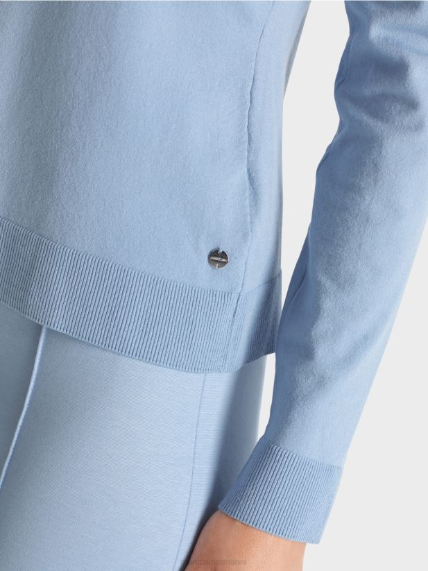 pulover tricotat fin „regândiți împreună”. Marc Cain cer întunecat de vară îmbrăcăminte 4826HH1074