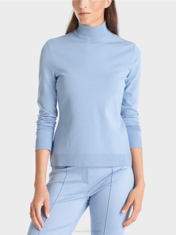 pulover tricotat fin „regândiți împreună”. Marc Cain cer întunecat de vară îmbrăcăminte 4826HH1074