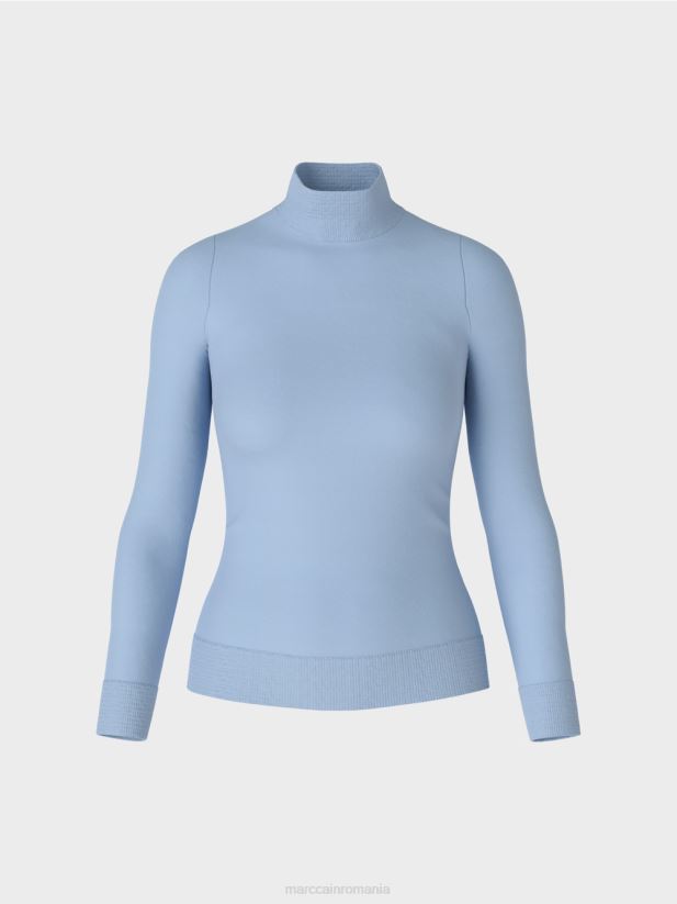 pulover tricotat fin „regândiți împreună”. Marc Cain cer întunecat de vară îmbrăcăminte 4826HH1074