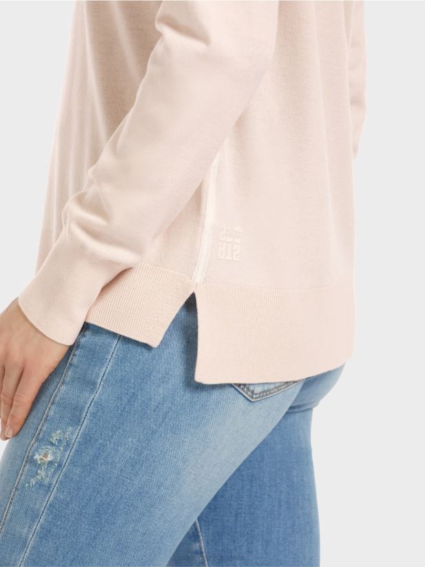 pulover tricotat fin „regândiți împreună”. Marc Cain floare de migdal îmbrăcăminte 4826HH1062