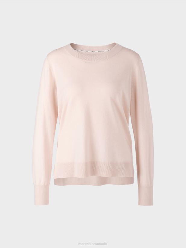 pulover tricotat fin „regândiți împreună”. Marc Cain floare de migdal îmbrăcăminte 4826HH1062