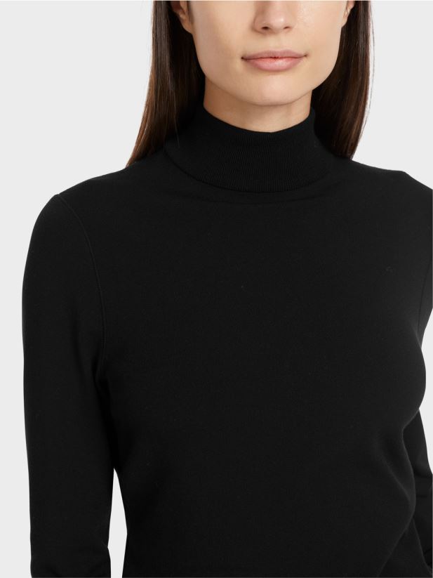 pulover tricotat fin „regândiți împreună”. Marc Cain negru îmbrăcăminte 4826HH1077