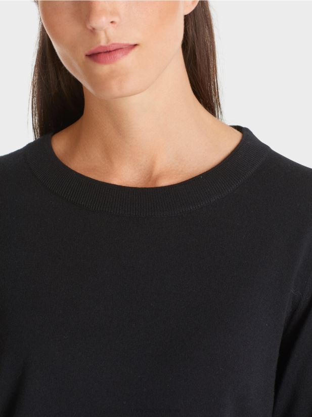 pulover tricotat fin „regândiți împreună”. Marc Cain negru îmbrăcăminte 4826HH1109