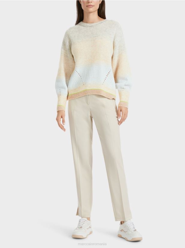 pulover - tricotat in germania Marc Cain albastru pudra moale îmbrăcăminte 4826HH1099