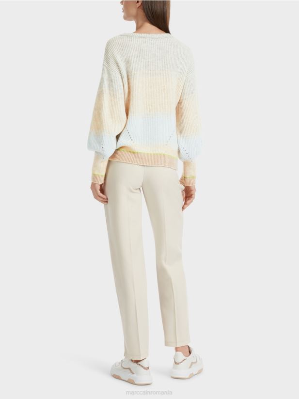 pulover - tricotat in germania Marc Cain albastru pudra moale îmbrăcăminte 4826HH1099