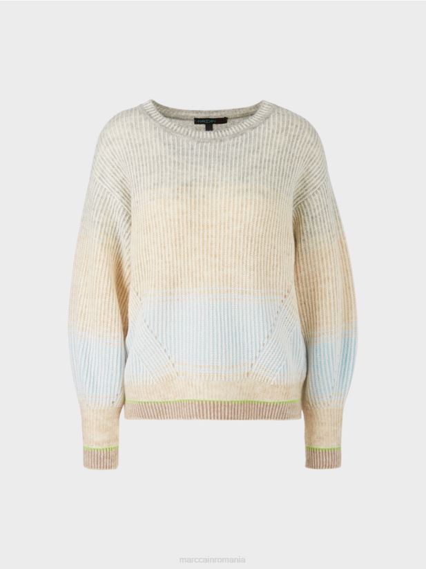 pulover - tricotat in germania Marc Cain albastru pudra moale îmbrăcăminte 4826HH1099