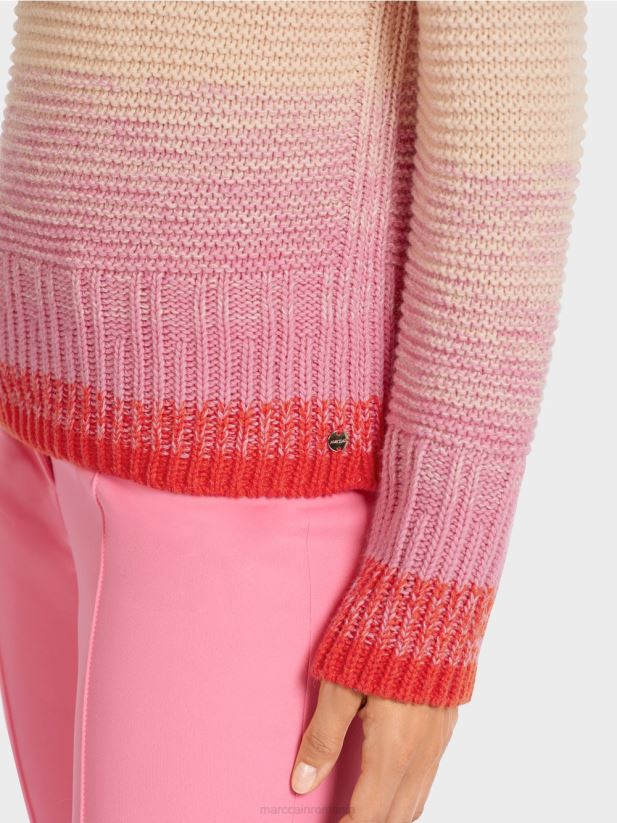 pulover \"tricotat in germania\" Marc Cain bronz strălucitor îmbrăcăminte 4826HH1165