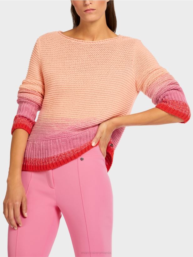 pulover \"tricotat in germania\" Marc Cain bronz strălucitor îmbrăcăminte 4826HH1165