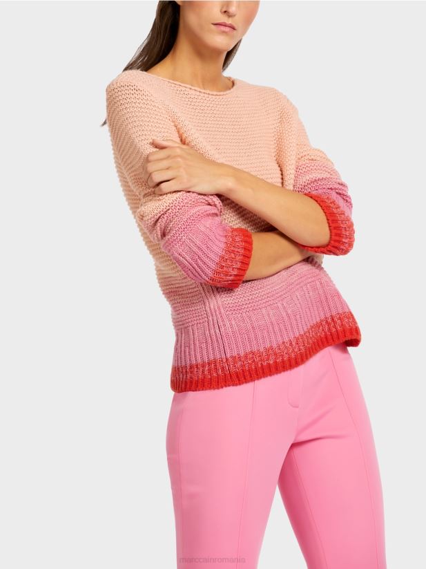 pulover \"tricotat in germania\" Marc Cain bronz strălucitor îmbrăcăminte 4826HH1165