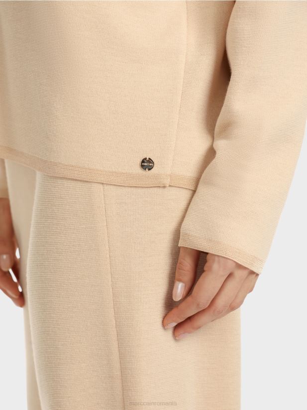 pulover - tricotat in germania Marc Cain crema inchisa îmbrăcăminte 4826HH1089