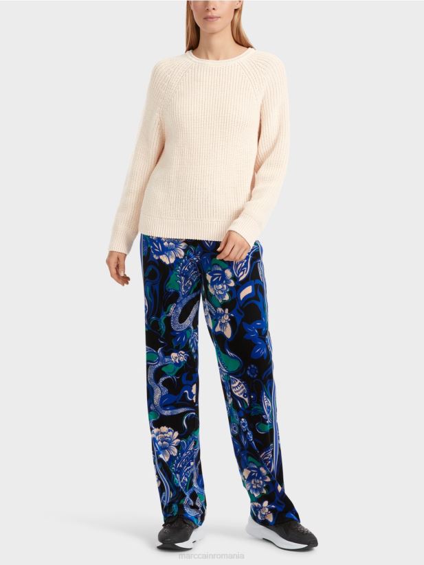 pulover - tricotat in germania Marc Cain floare de migdal îmbrăcăminte 4826HH1064