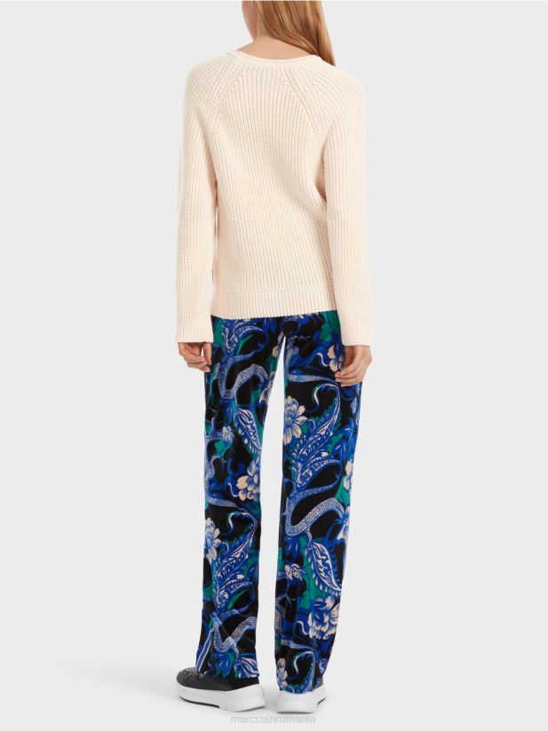 pulover - tricotat in germania Marc Cain floare de migdal îmbrăcăminte 4826HH1064