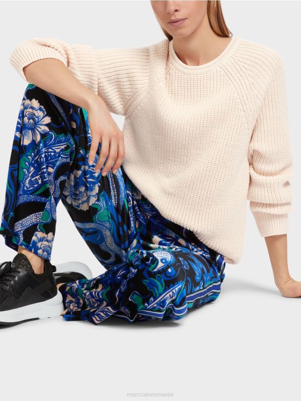 pulover - tricotat in germania Marc Cain floare de migdal îmbrăcăminte 4826HH1064