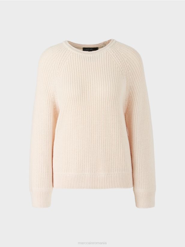 pulover - tricotat in germania Marc Cain floare de migdal îmbrăcăminte 4826HH1064
