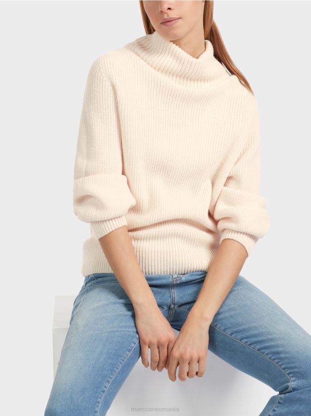 pulover - tricotat in germania Marc Cain floare de migdal îmbrăcăminte 4826HH1065