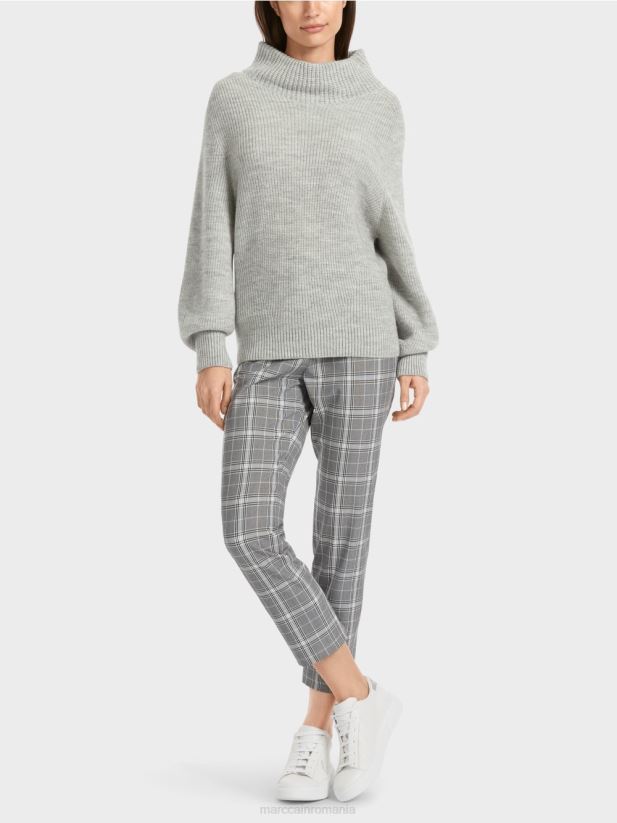 pulover - tricotat in germania Marc Cain gri argintiu îmbrăcăminte 4826HH1104