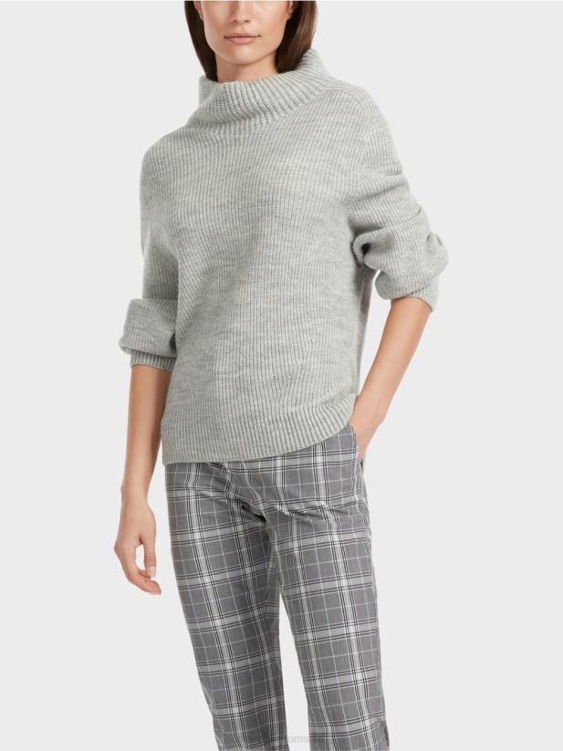 pulover - tricotat in germania Marc Cain gri argintiu îmbrăcăminte 4826HH1104