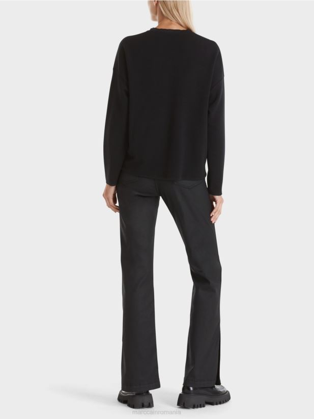 pulover - tricotat in germania Marc Cain negru îmbrăcăminte 4826HH1035