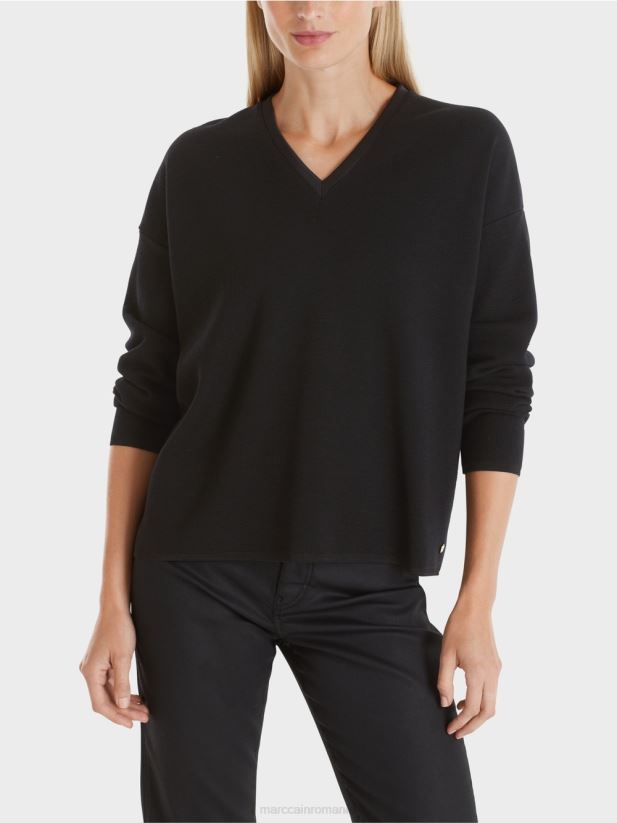 pulover - tricotat in germania Marc Cain negru îmbrăcăminte 4826HH1035