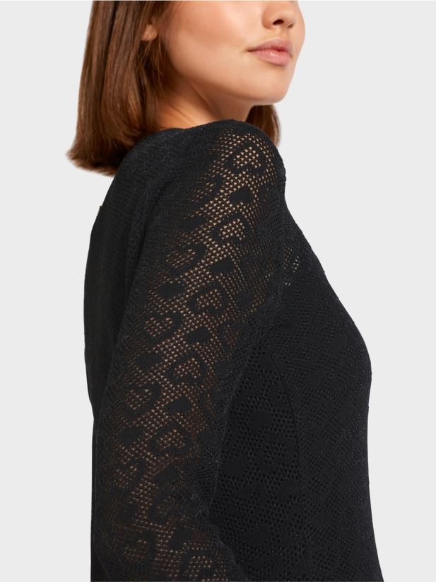 pulover \"tricotat in germania\" Marc Cain negru îmbrăcăminte 4826HH1200