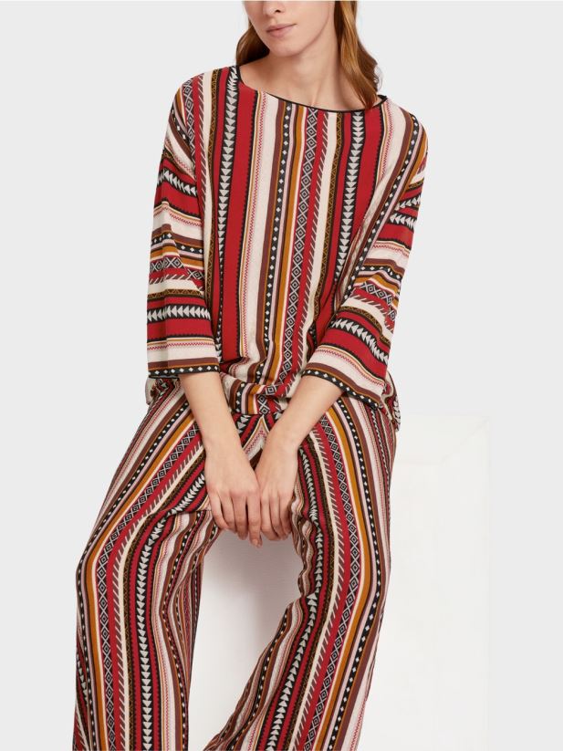 pulover \"tricotat in germania\" Marc Cain rosu intens îmbrăcăminte 4826HH1130