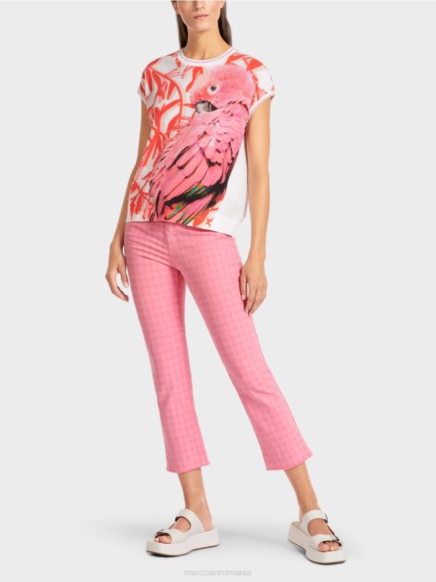 pulover "tricotat in germania" Marc Cain roz aprins îmbrăcăminte 4826HH1167