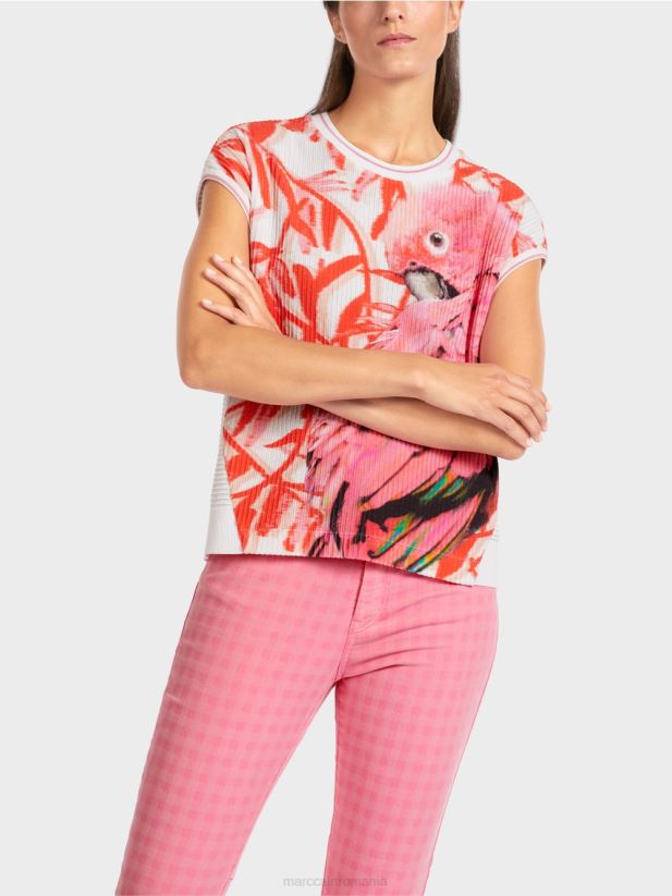 pulover \"tricotat in germania\" Marc Cain roz aprins îmbrăcăminte 4826HH1167