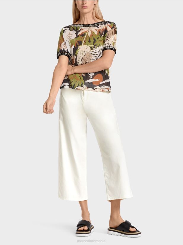 pulover "tricotat in germania" Marc Cain verde oliv intens îmbrăcăminte 4826HH1146