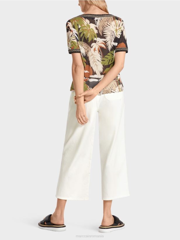 pulover \"tricotat in germania\" Marc Cain verde oliv intens îmbrăcăminte 4826HH1146