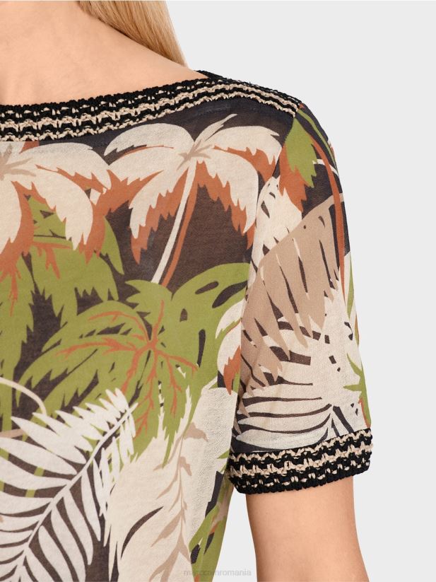 pulover \"tricotat in germania\" Marc Cain verde oliv intens îmbrăcăminte 4826HH1146