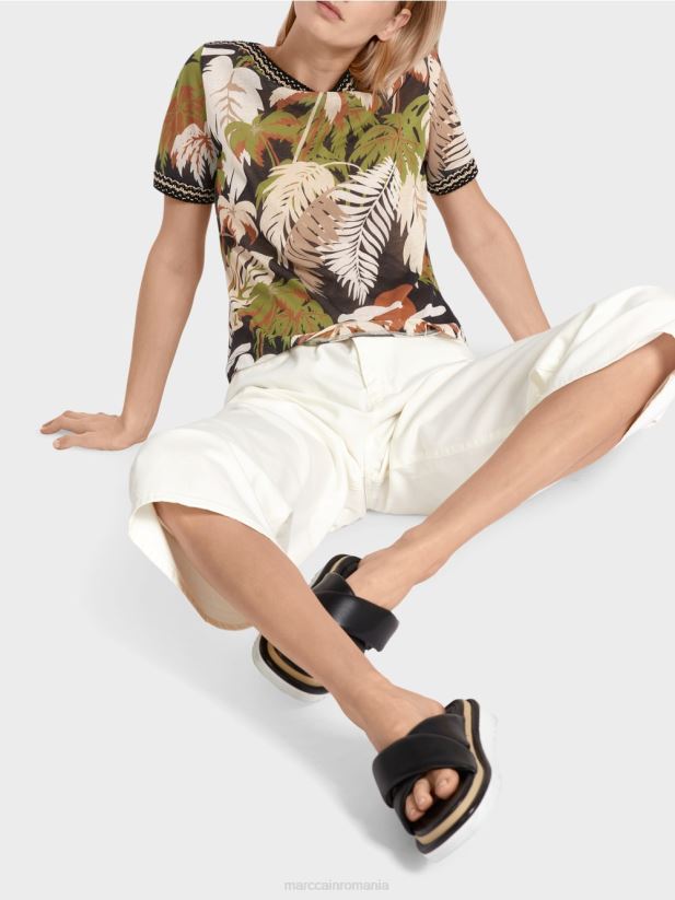 pulover \"tricotat in germania\" Marc Cain verde oliv intens îmbrăcăminte 4826HH1146