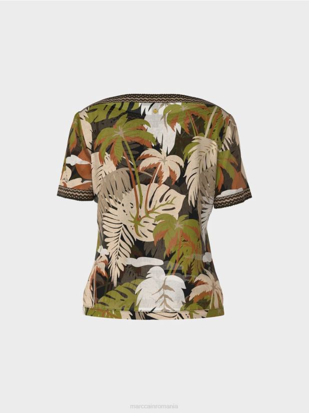 pulover \"tricotat in germania\" Marc Cain verde oliv intens îmbrăcăminte 4826HH1146