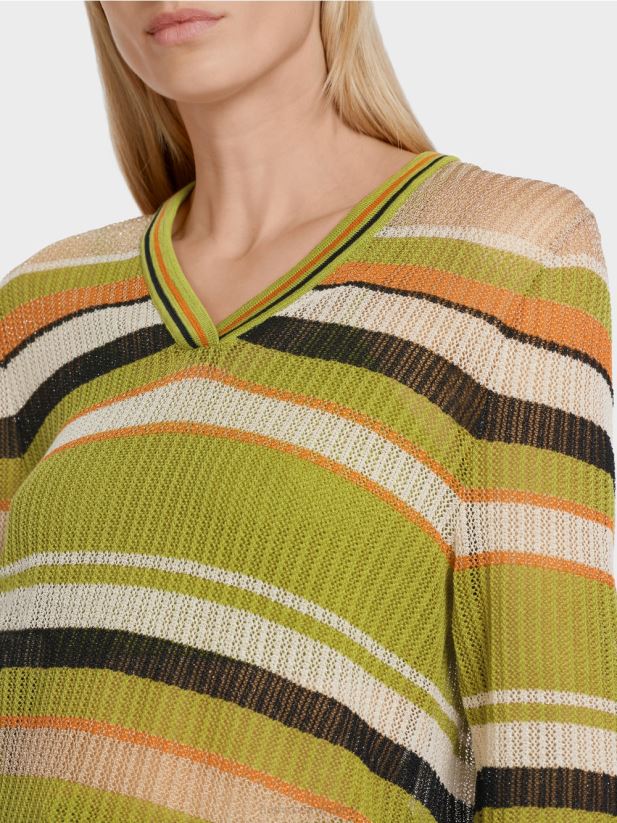 pulover \"tricotat in germania\" Marc Cain verde oliv intens îmbrăcăminte 4826HH1147