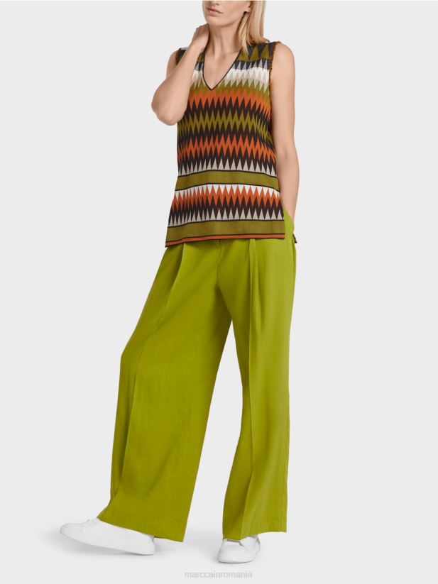 pulover "tricotat in germania" Marc Cain verde oliv intens îmbrăcăminte 4826HH1148