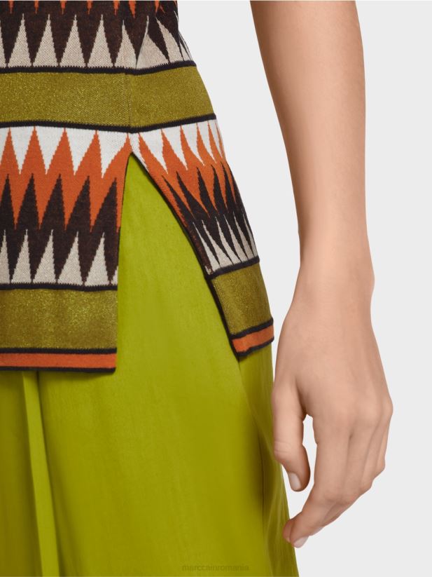 pulover \"tricotat in germania\" Marc Cain verde oliv intens îmbrăcăminte 4826HH1148