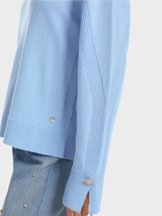 pulover tricotat „rethink together”. Marc Cain cer întunecat de vară îmbrăcăminte 4826HH1080