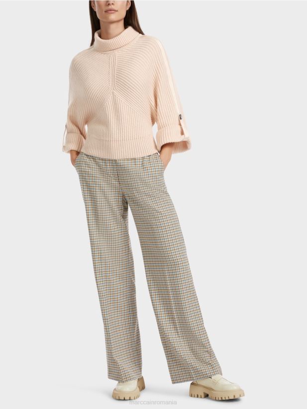 pulover valoros tricotat in germania Marc Cain crema inchisa îmbrăcăminte 4826HH1086