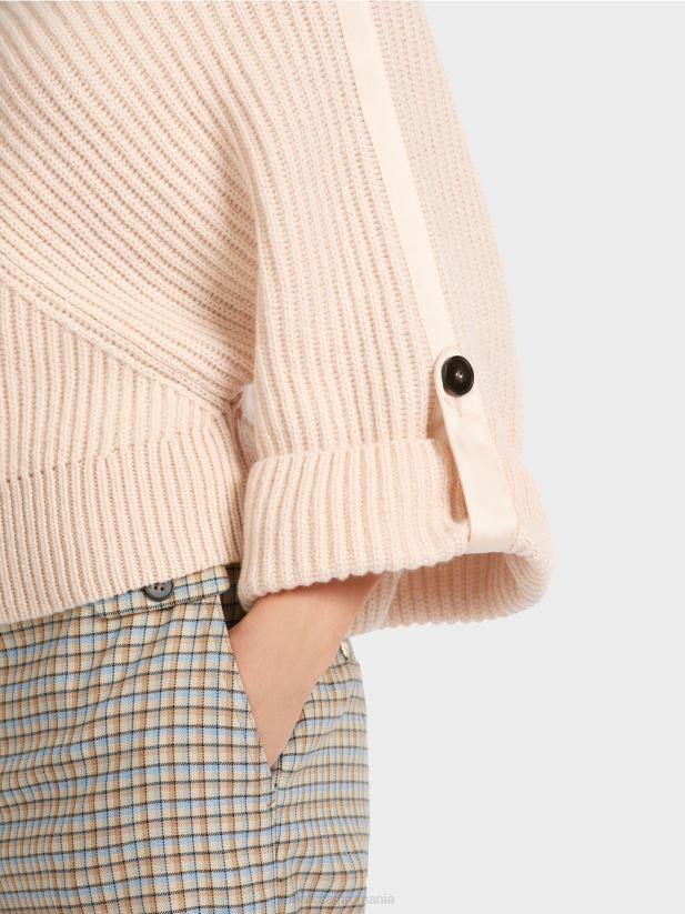 pulover valoros tricotat in germania Marc Cain crema inchisa îmbrăcăminte 4826HH1086