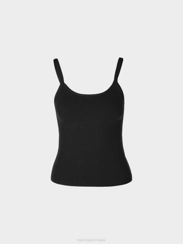 „regândiți împreună” de sus Marc Cain negru îmbrăcăminte 4826HH1135