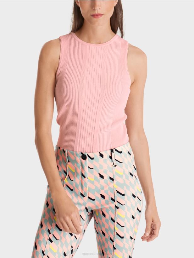 „regândiți împreună” de sus Marc Cain roz pudra moale îmbrăcăminte 4826HH1123